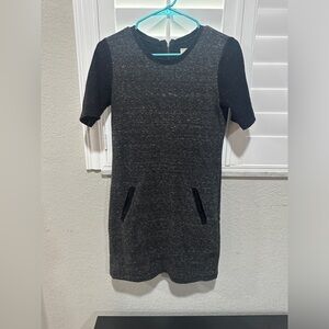 Lou & Grey Black heathered dress, above knee, XS
